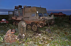 Замена бортовой передачи на ГАЗ-71 в пути ночью